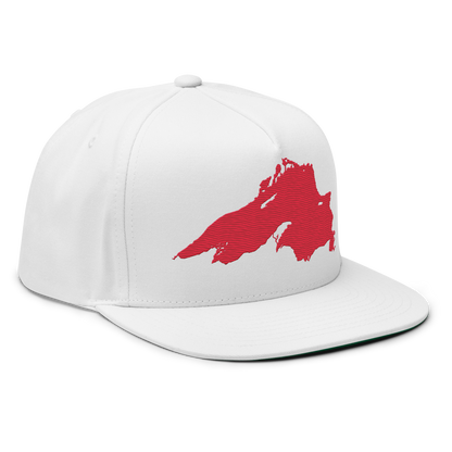 Lake Superior Snapback | 5-Panel - Lighthouse Red