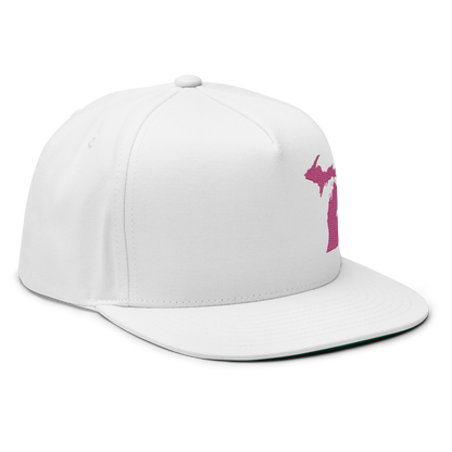 Michigan Snapback | 5-Panel - Apple Blossom Pink Outline