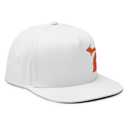 Michigan Snapback | 5-Panel - Maple Leaf Orange Outline