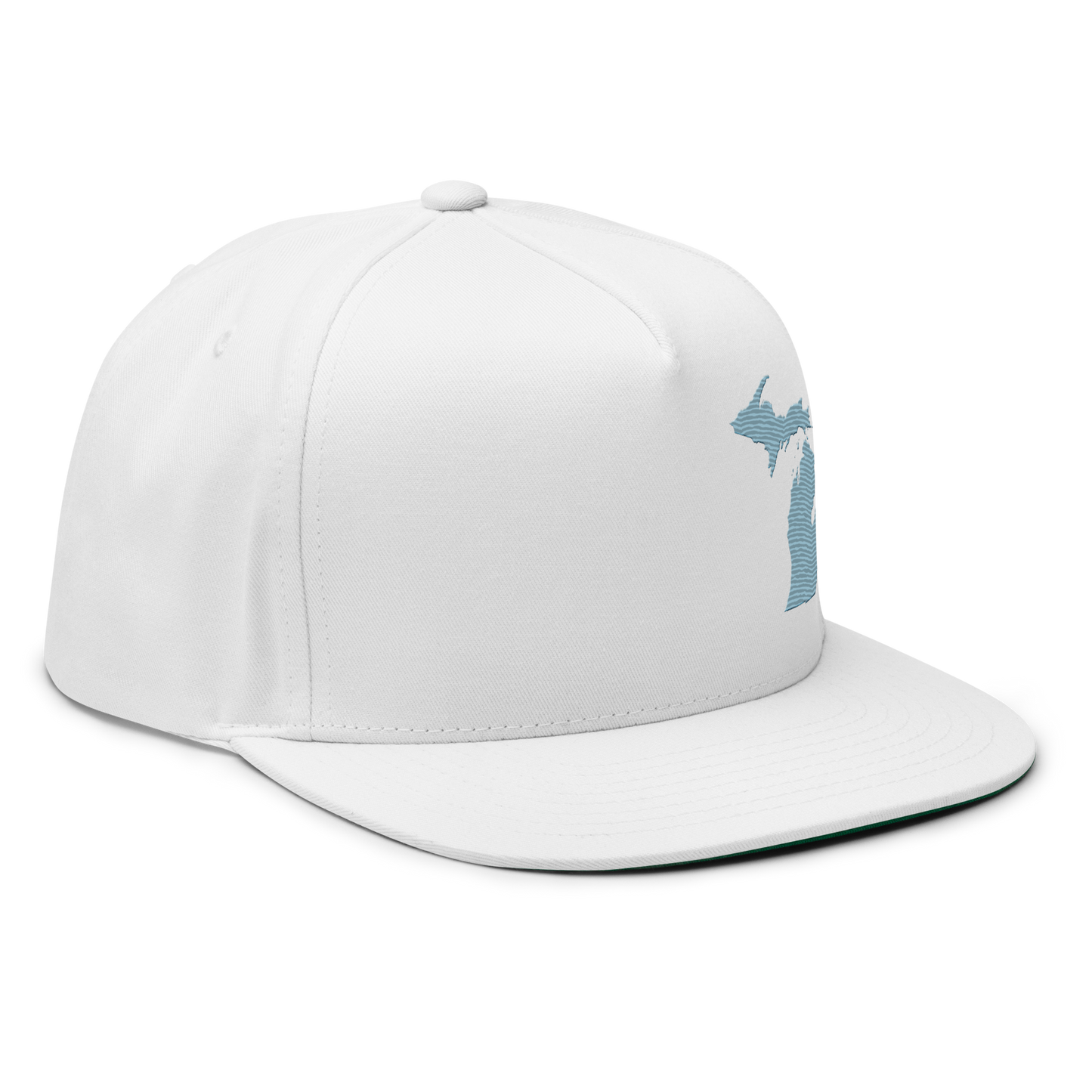 Michigan Snapback | 5-Panel - Opal Blue Outline