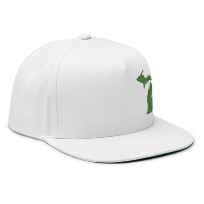 Michigan Snapback | 5-Panel - Pine Green Outline