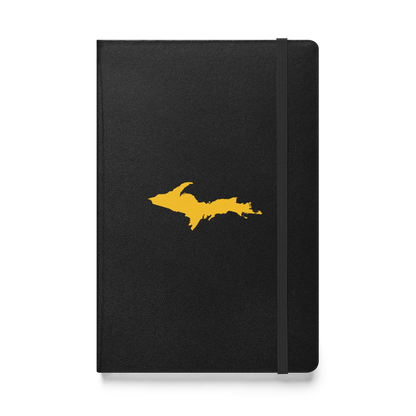 Michigan Upper Peninsula Hardcover Notebook (w/ Gold UP Outline) | Banded - 160pgs