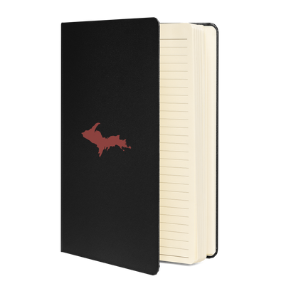 Michigan Upper Peninsula Hardcover Notebook (w/ Red UP Outline) | Banded - 160pgs