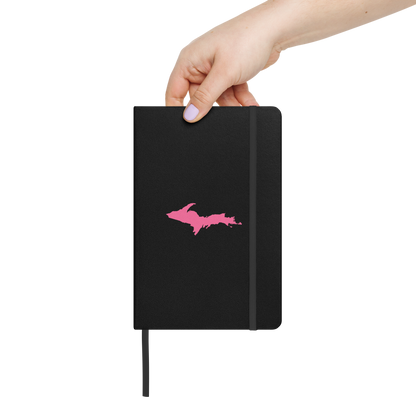 Michigan Upper Peninsula Hardcover Notebook (w/ Pink UP Outline) | Banded - 160pgs