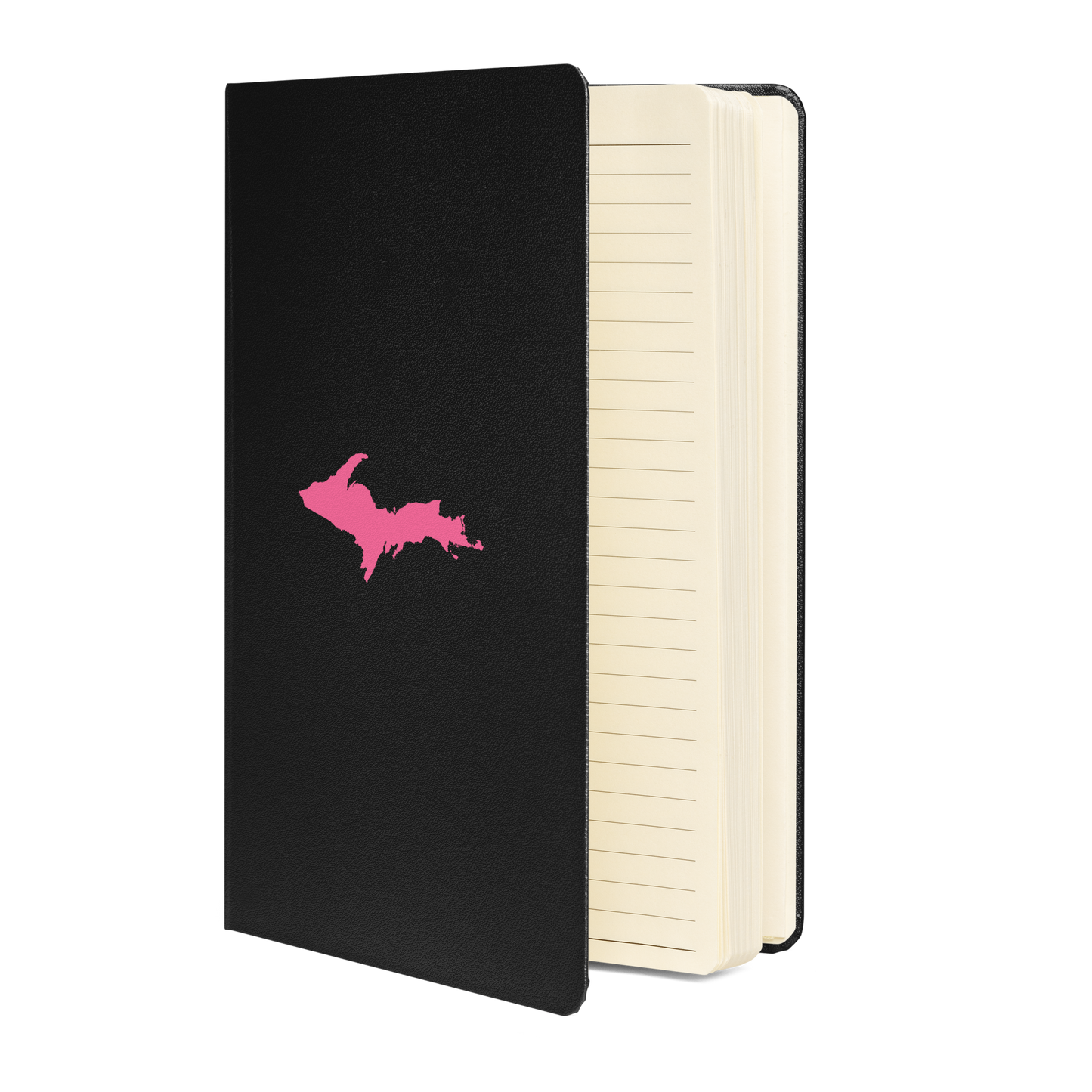 Michigan Upper Peninsula Hardcover Notebook (w/ Pink UP Outline) | Banded - 160pgs