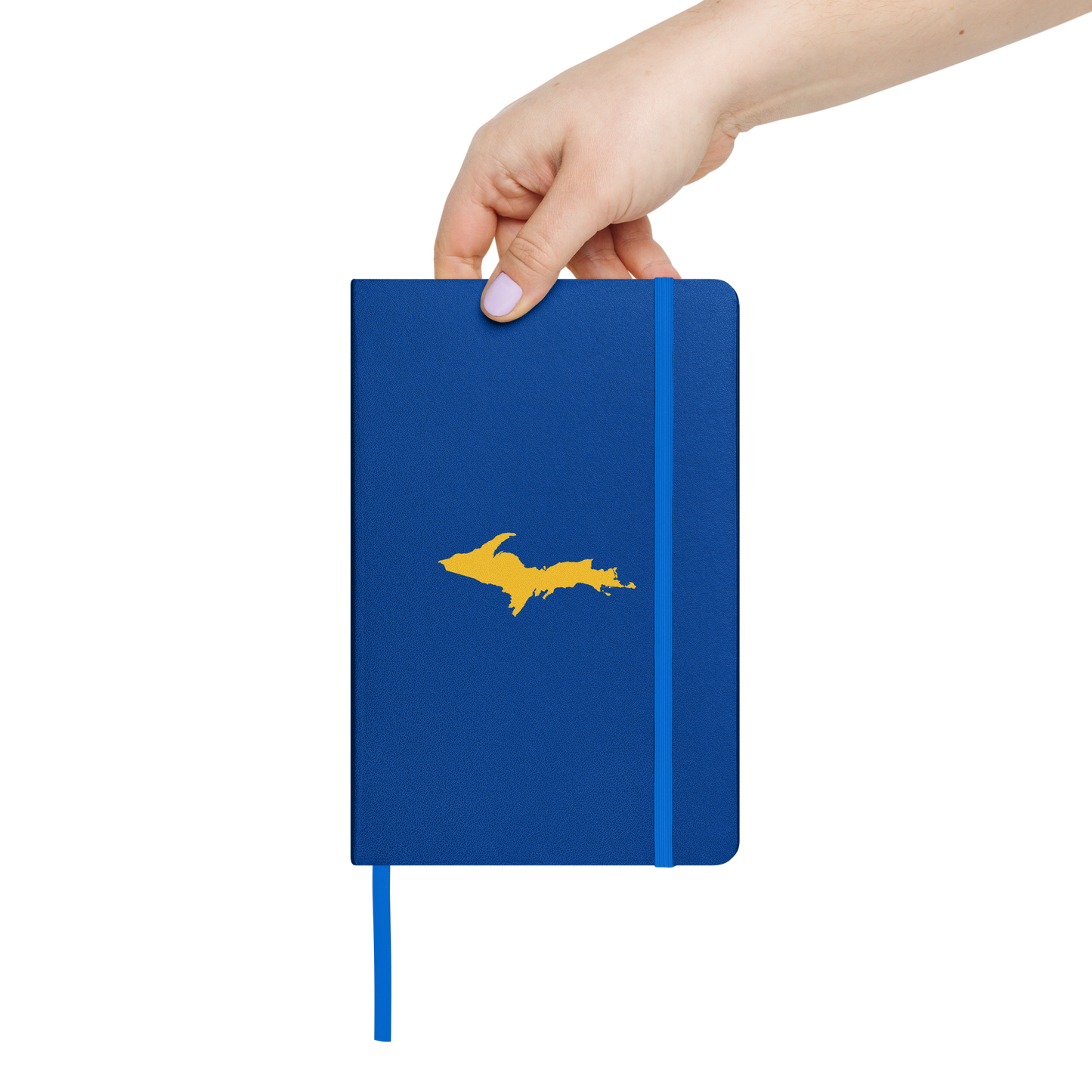 Michigan Upper Peninsula Hardcover Notebook (w/ Gold UP Outline) | Banded - 160pgs