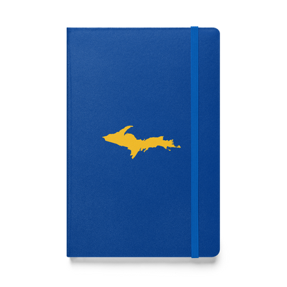 Michigan Upper Peninsula Hardcover Notebook (w/ Gold UP Outline) | Banded - 160pgs