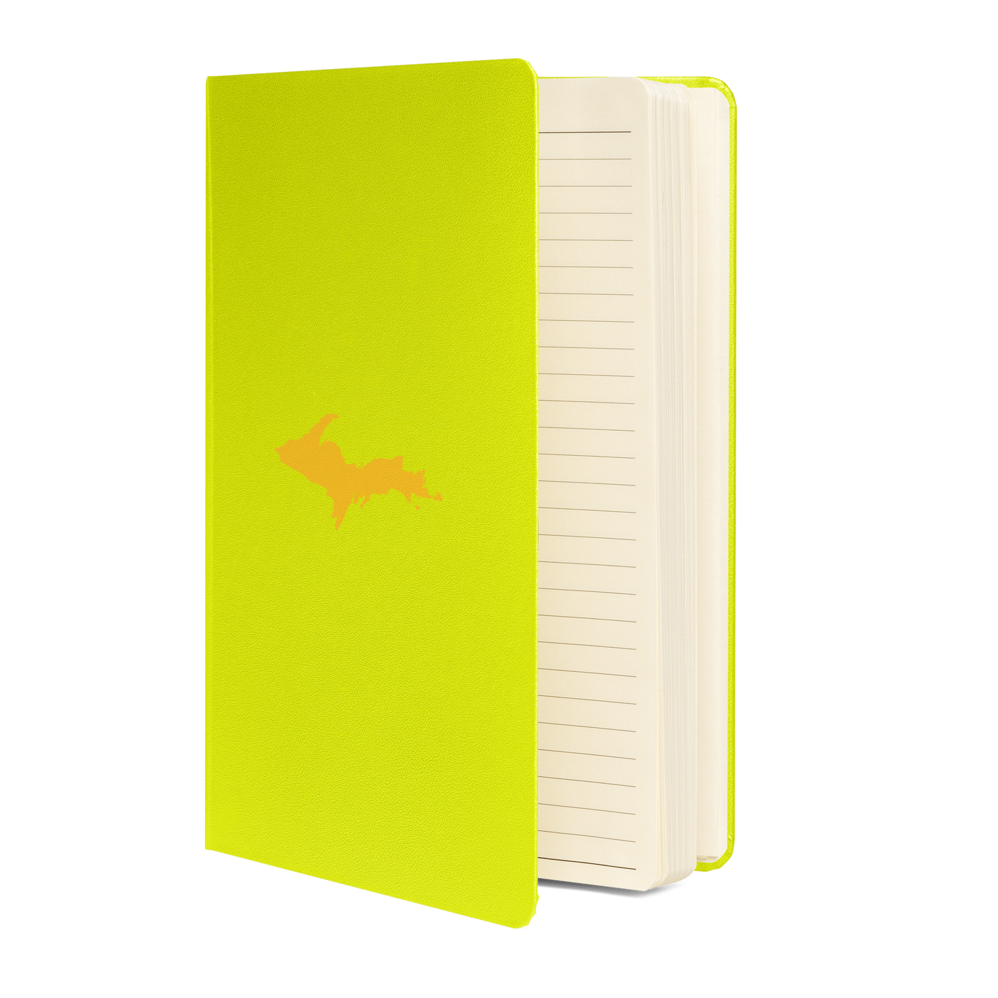 Michigan Upper Peninsula Hardcover Notebook (w/ Gold UP Outline) | Banded - 160pgs