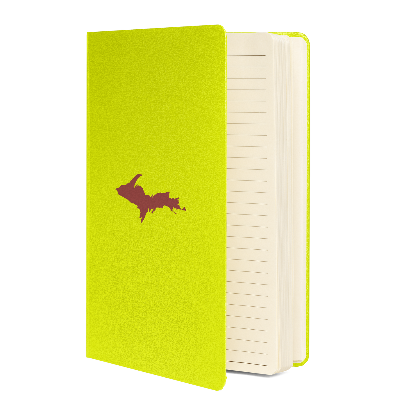 Michigan Upper Peninsula Hardcover Notebook (w/ Red UP Outline) | Banded - 160pgs