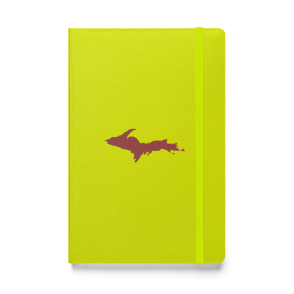 Michigan Upper Peninsula Hardcover Notebook (w/ Red UP Outline) | Banded - 160pgs