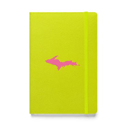 Michigan Upper Peninsula Hardcover Notebook (w/ Pink UP Outline) | Banded - 160pgs