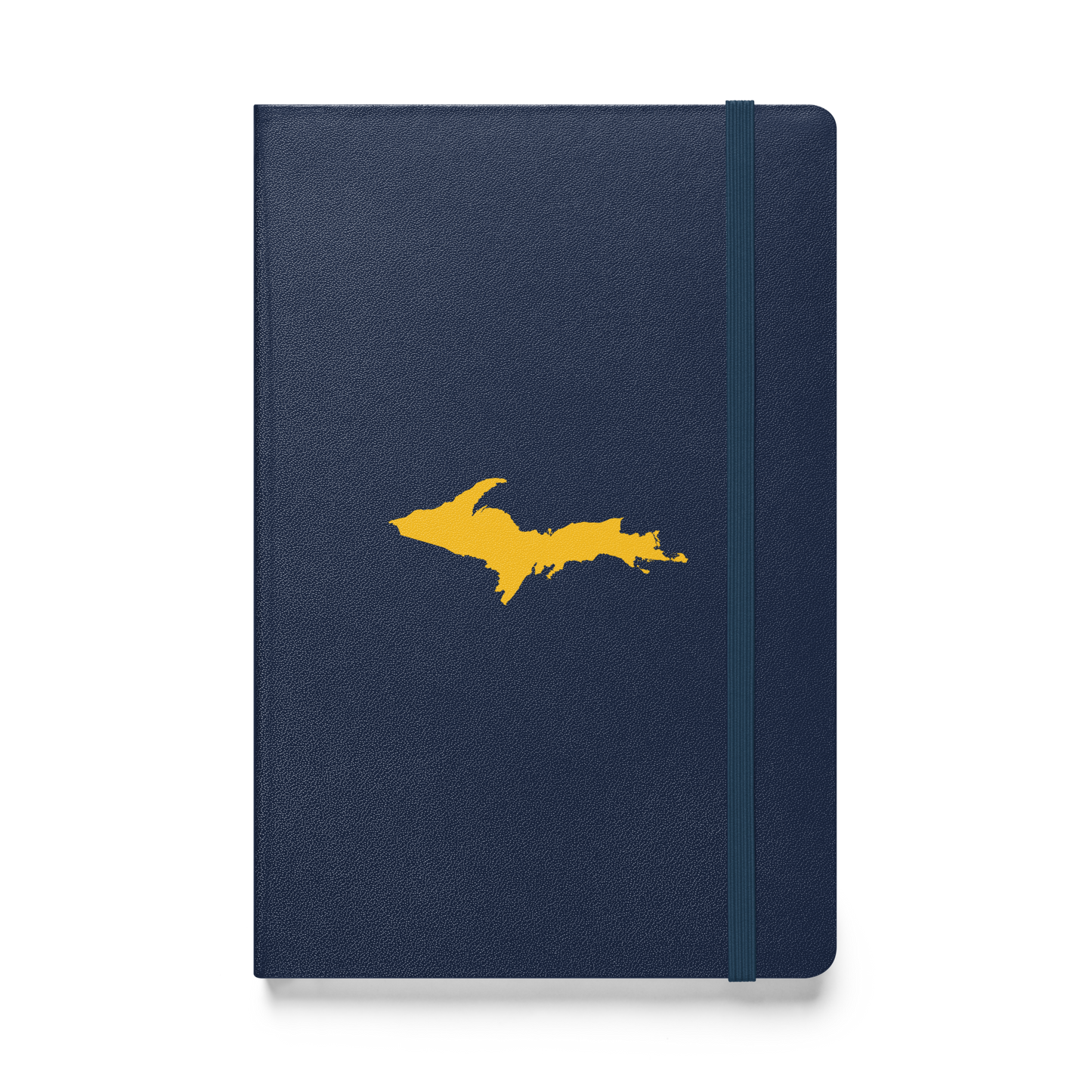 Michigan Upper Peninsula Hardcover Notebook (w/ Gold UP Outline) | Banded - 160pgs