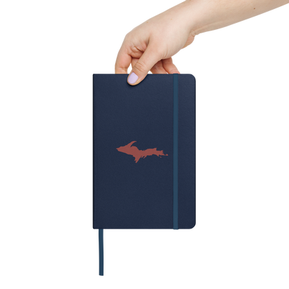 Michigan Upper Peninsula Hardcover Notebook (w/ Red UP Outline) | Banded - 160pgs