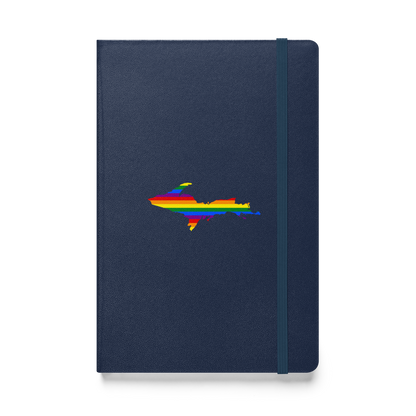 Michigan Upper Peninsula Hardcover Notebook (w/ UP Rainbow Pride Flag) | Banded - 160pgs