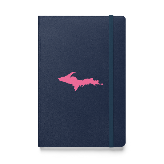 Michigan Upper Peninsula Hardcover Notebook (w/ Pink UP Outline) | Banded - 160pgs