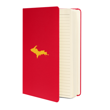 Michigan Upper Peninsula Hardcover Notebook (w/ Gold UP Outline) | Banded - 160pgs