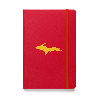 Michigan Upper Peninsula Hardcover Notebook (w/ Gold UP Outline) | Banded - 160pgs