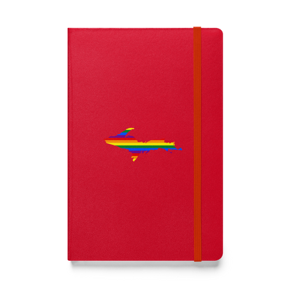 Michigan Upper Peninsula Hardcover Notebook (w/ UP Rainbow Pride Flag) | Banded - 160pgs