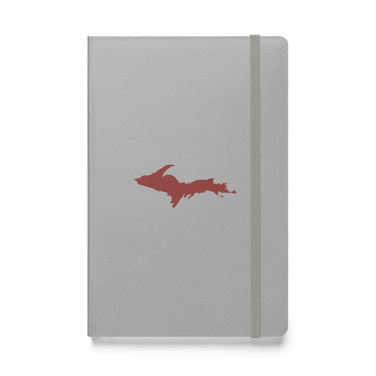 Michigan Upper Peninsula Hardcover Notebook (w/ Red UP Outline) | Banded - 160pgs