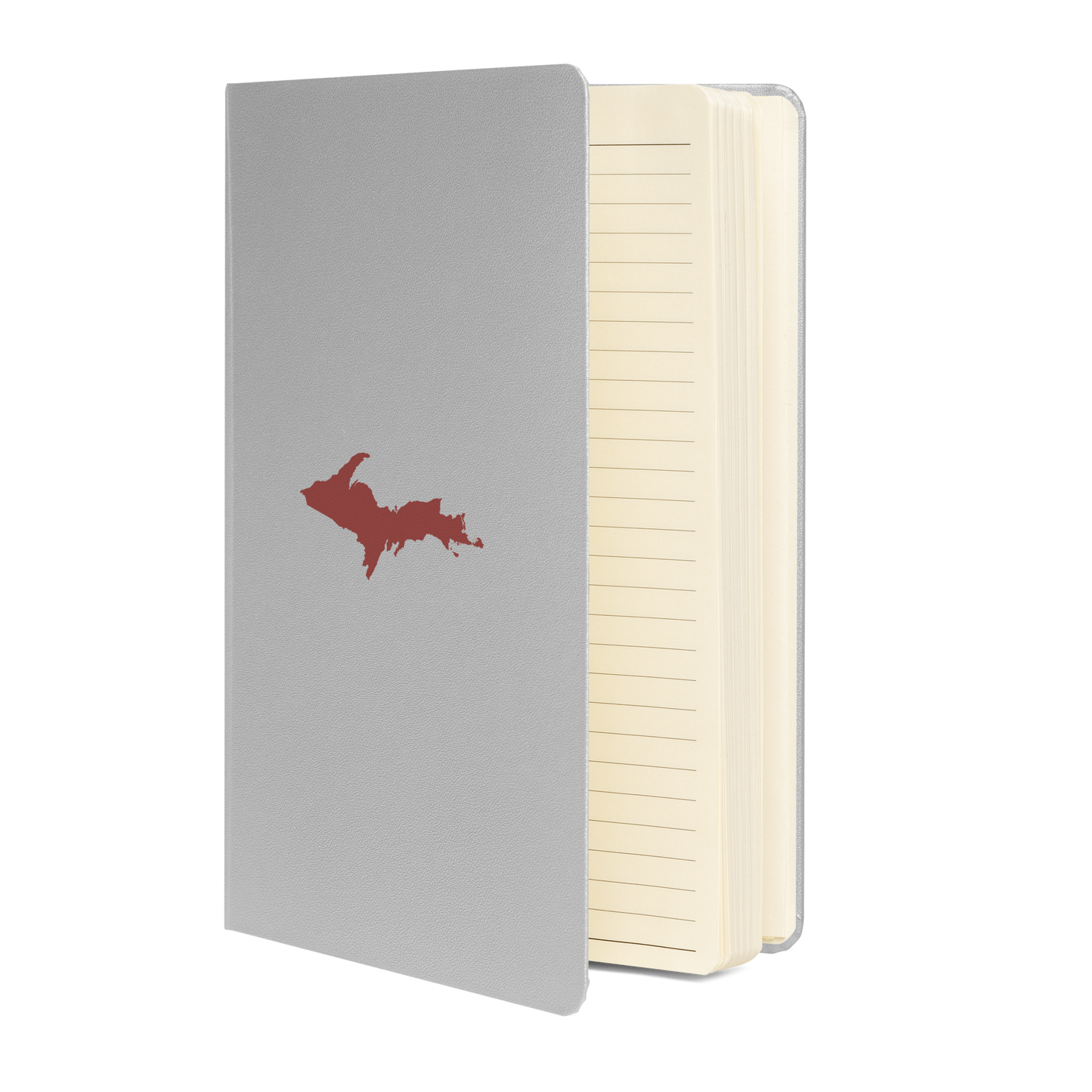 Michigan Upper Peninsula Hardcover Notebook (w/ Red UP Outline) | Banded - 160pgs