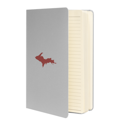 Michigan Upper Peninsula Hardcover Notebook (w/ Red UP Outline) | Banded - 160pgs