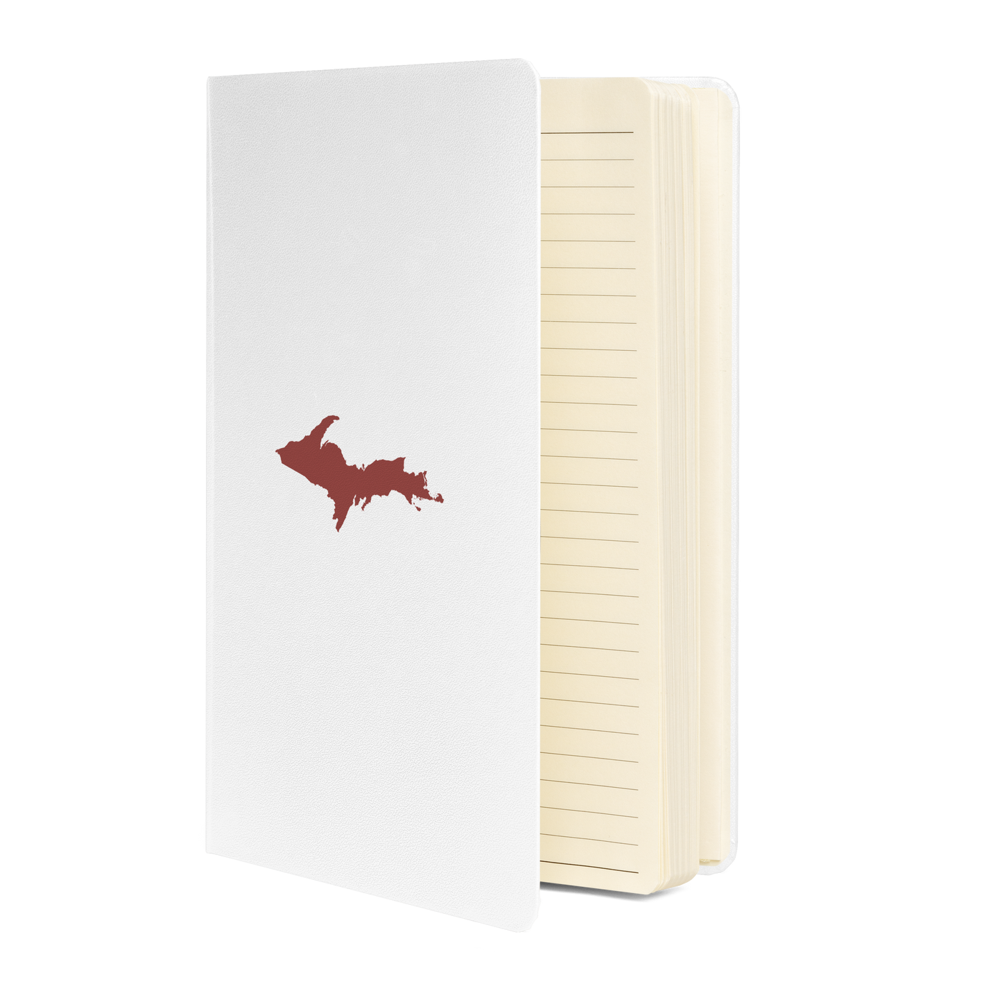 Michigan Upper Peninsula Hardcover Notebook (w/ Red UP Outline) | Banded - 160pgs