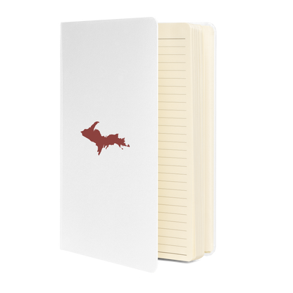 Michigan Upper Peninsula Hardcover Notebook (w/ Red UP Outline) | Banded - 160pgs