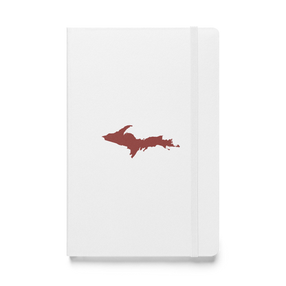 Michigan Upper Peninsula Hardcover Notebook (w/ Red UP Outline) | Banded - 160pgs