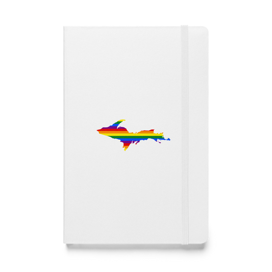 Michigan Upper Peninsula Hardcover Notebook (w/ UP Rainbow Pride Flag) | Banded - 160pgs