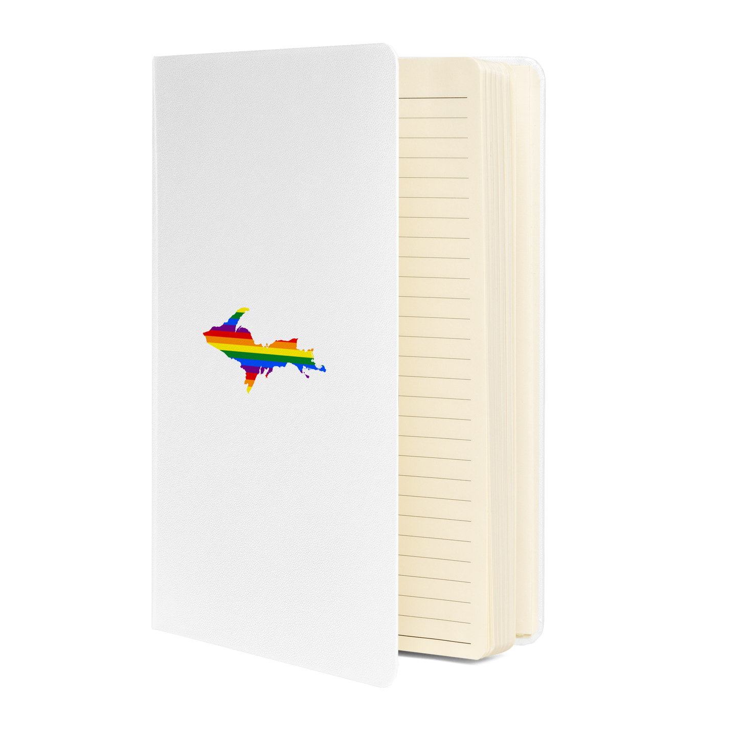 Michigan Upper Peninsula Hardcover Notebook (w/ UP Rainbow Pride Flag) | Banded - 160pgs