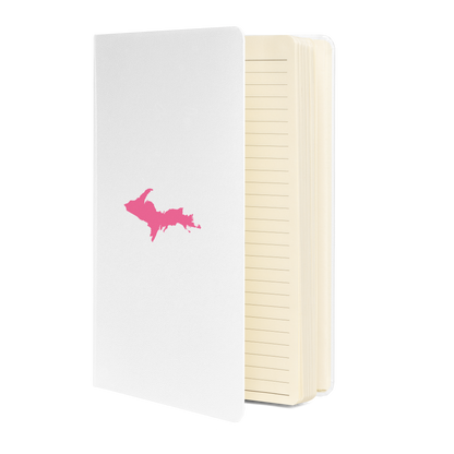 Michigan Upper Peninsula Hardcover Notebook (w/ Pink UP Outline) | Banded - 160pgs