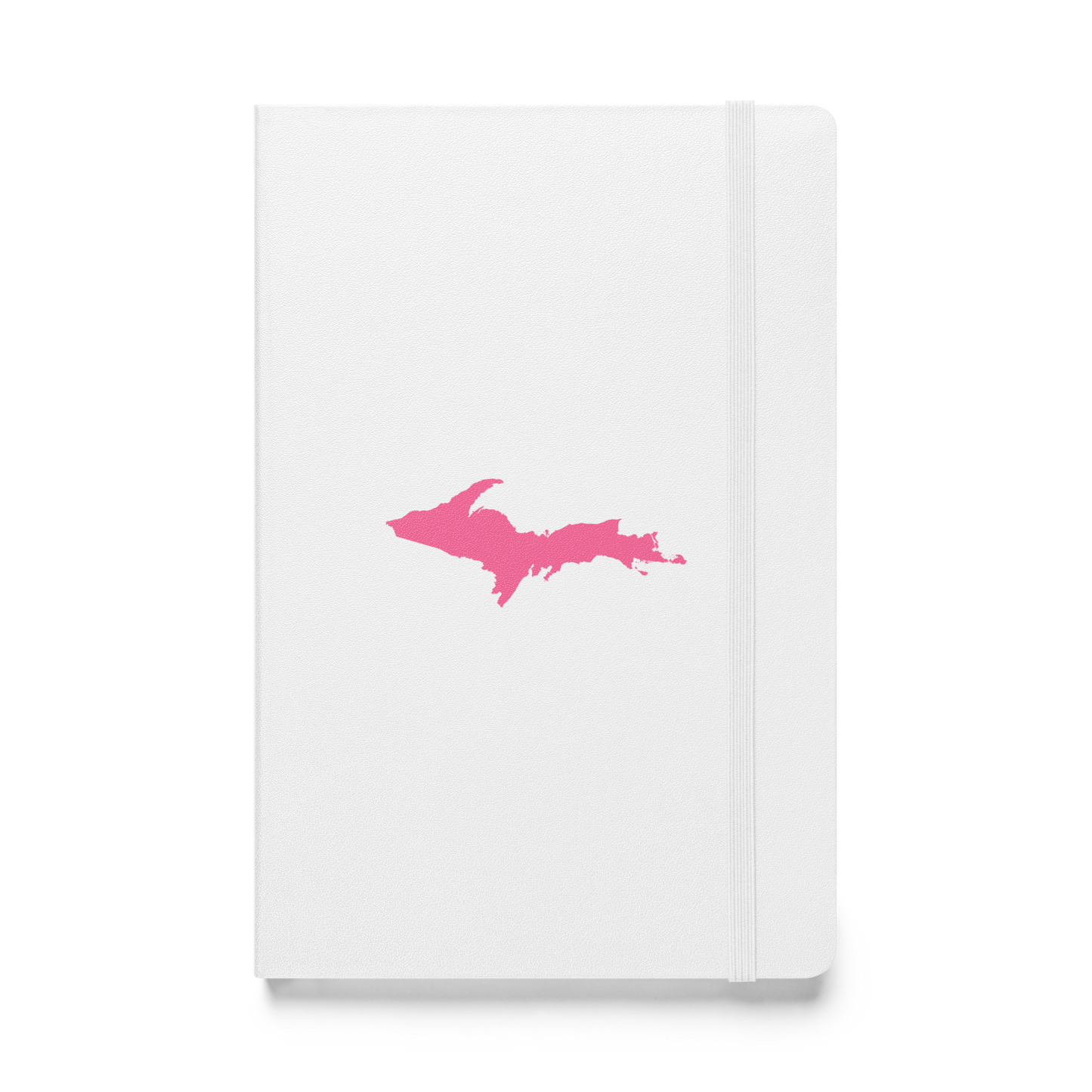 Michigan Upper Peninsula Hardcover Notebook (w/ Pink UP Outline) | Banded - 160pgs