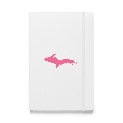 Michigan Upper Peninsula Hardcover Notebook (w/ Pink UP Outline) | Banded - 160pgs