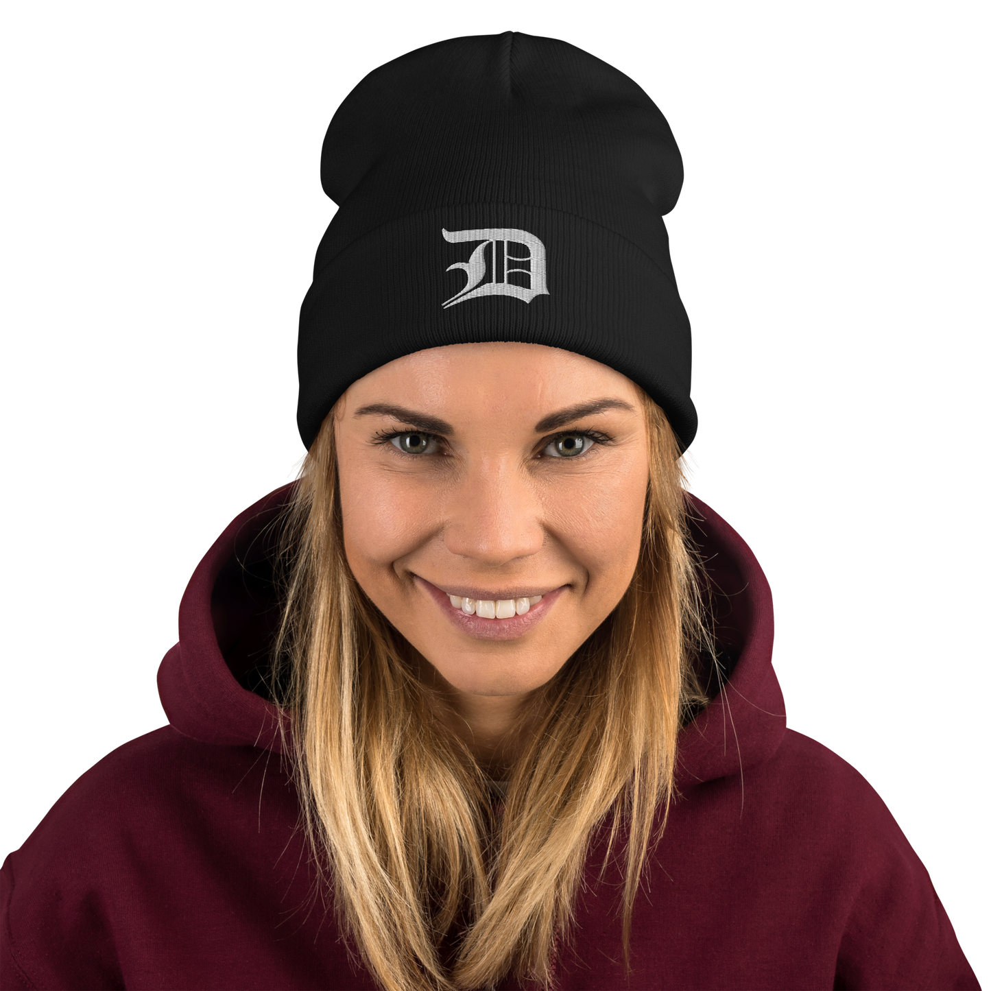 Detroit 'Old English D' Winter Beanie