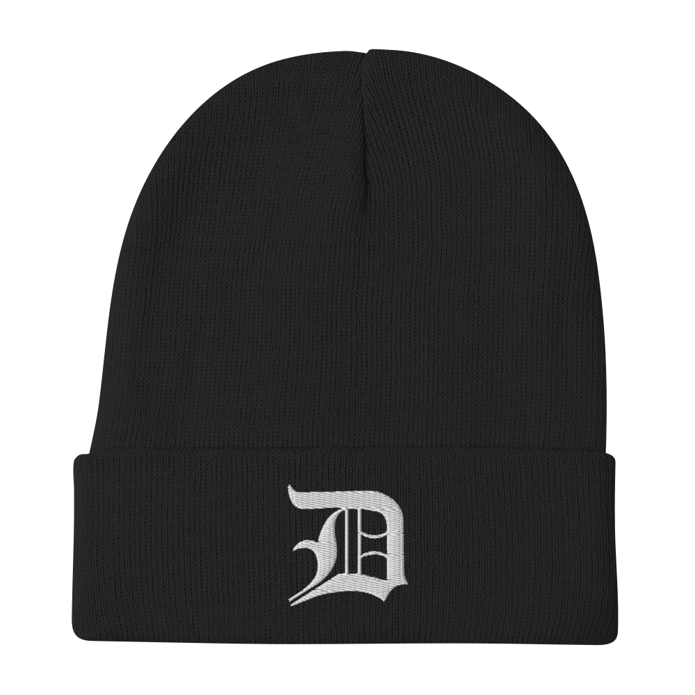 Detroit 'Old English D' Winter Beanie