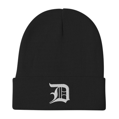 Detroit 'Old English D' Winter Beanie