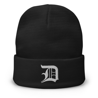 Detroit 'Old English D' Winter Beanie