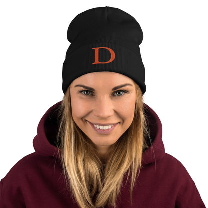 Detroit 'Old French D' Winter Beanie (Orange)