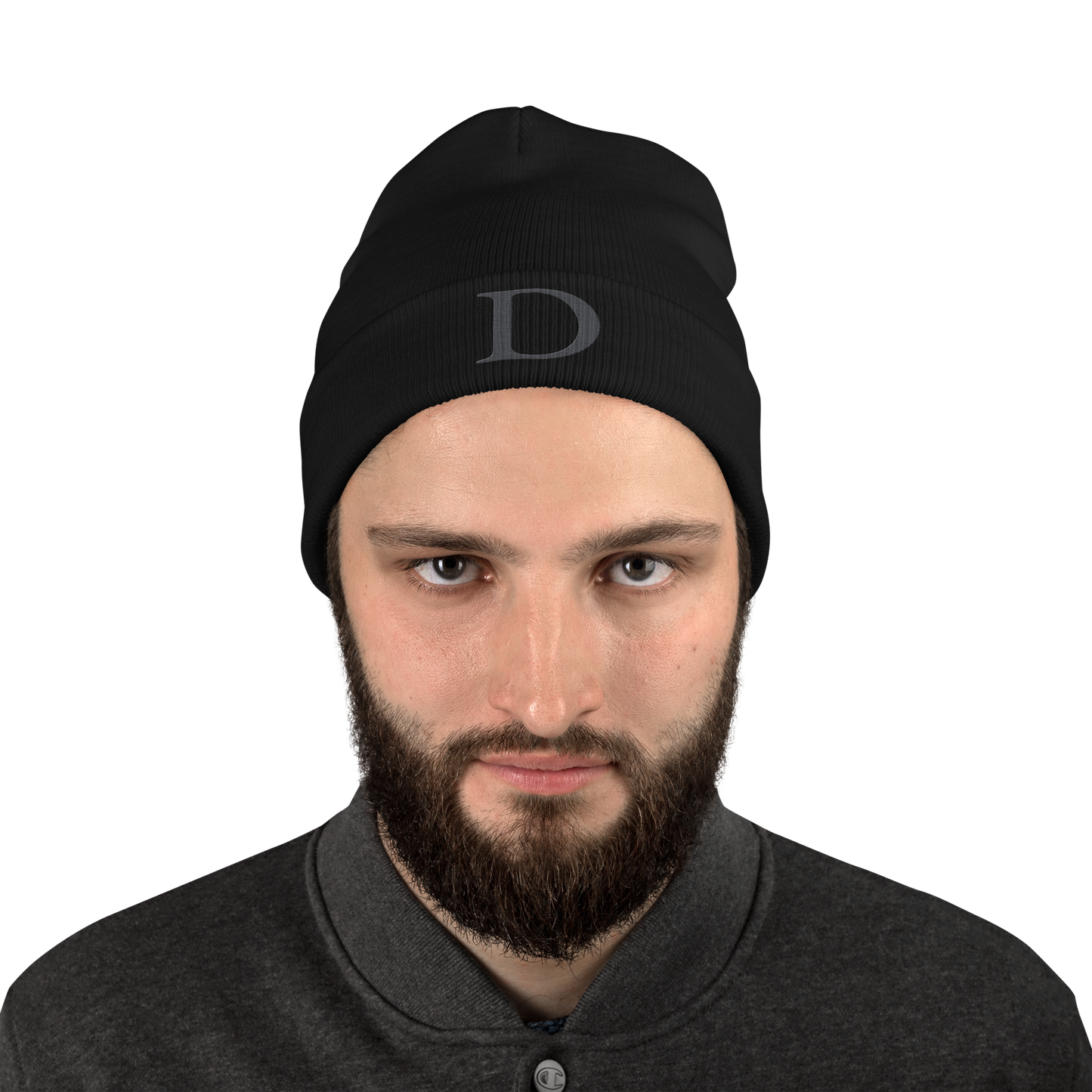 Detroit 'Old French D' Winter Beanie (Iron Ore Grey)