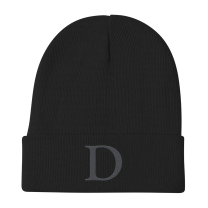 Detroit 'Old French D' Winter Beanie (Iron Ore Grey)