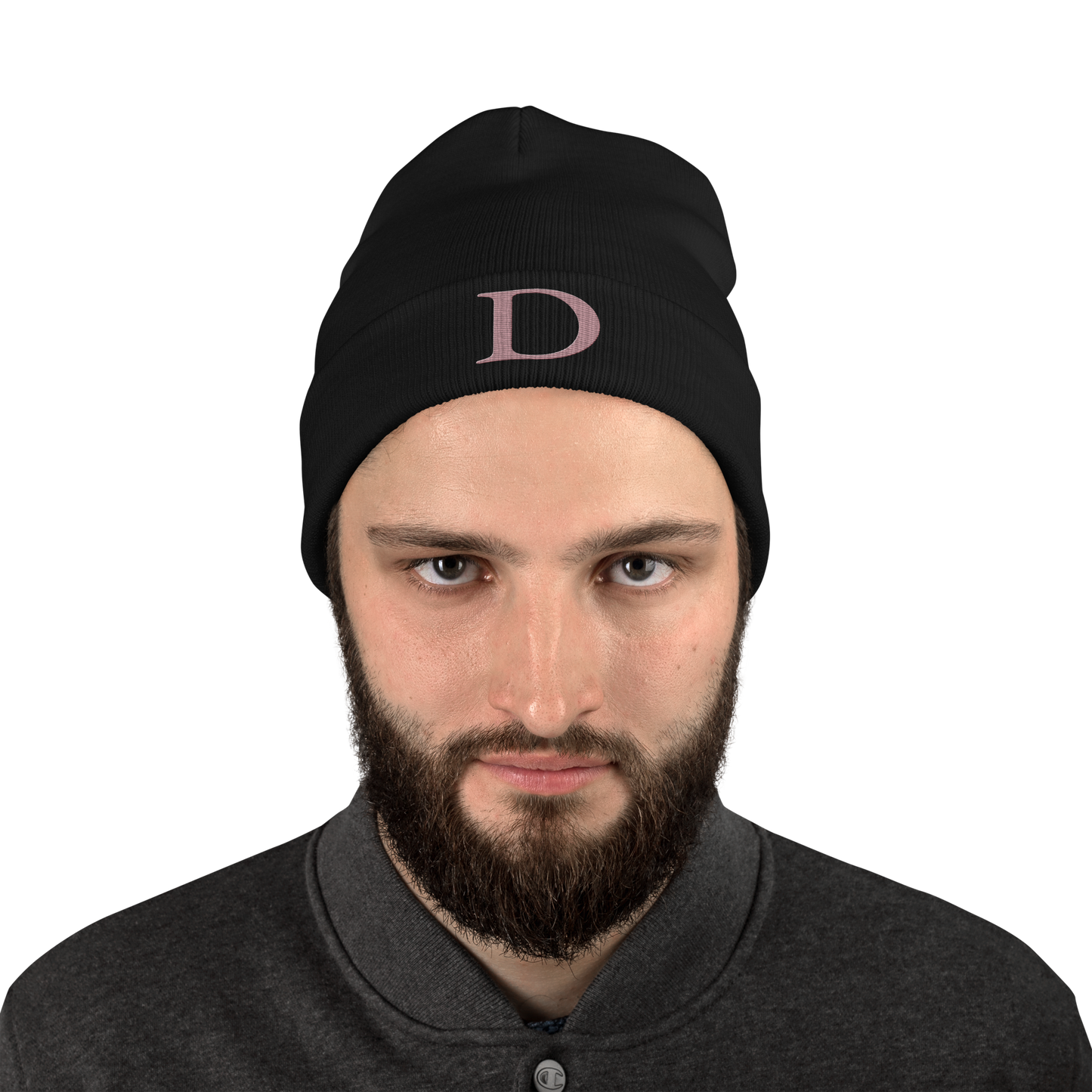 Detroit 'Old French D' Winter Beanie (Cherry Blossom Pink)