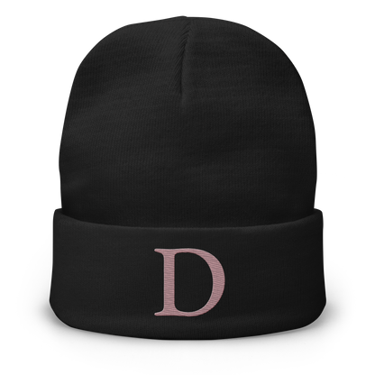 Detroit 'Old French D' Winter Beanie (Cherry Blossom Pink)