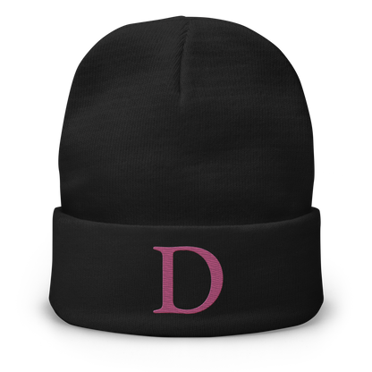 Detroit 'Old French D' Winter Beanie (Apple Blossom Pink)