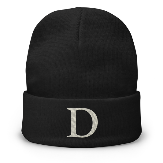 Detroit 'Old French D' Winter Beanie (Ivory White)