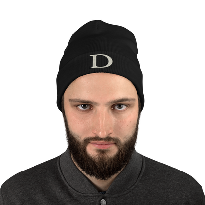 Detroit 'Old French D' Winter Beanie (Ivory White)