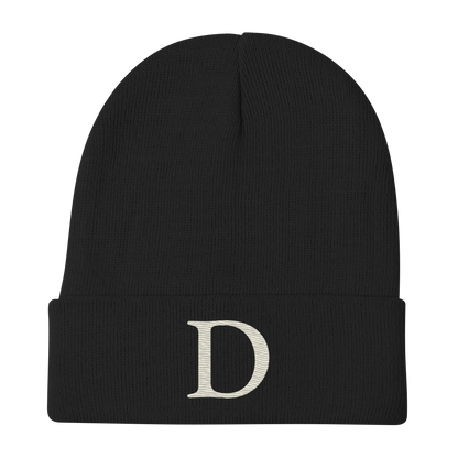 Detroit 'Old French D' Winter Beanie (Ivory White)