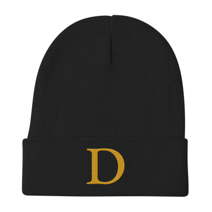 Detroit 'Old French D' Winter Beanie (Gold)