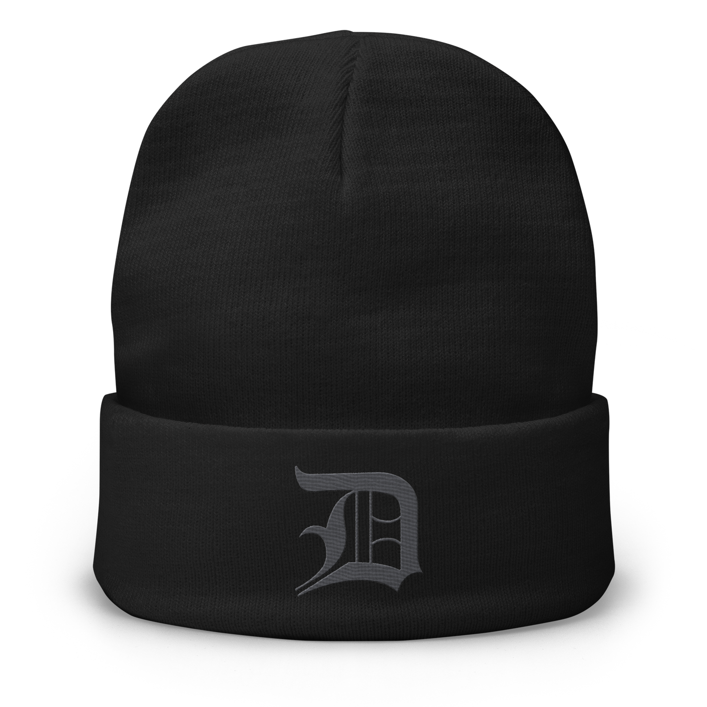 Detroit 'Old English D' Winter Beanie (Iron Ore Grey)