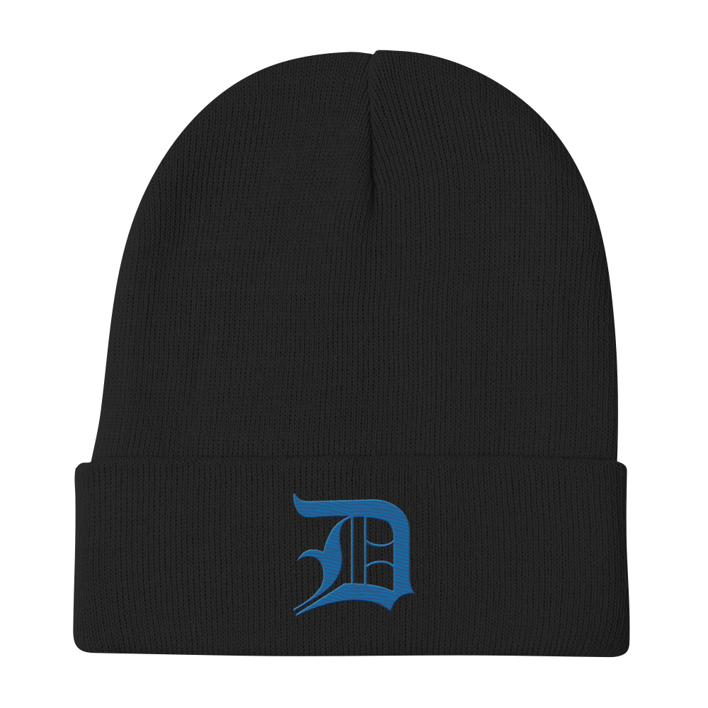 Detroit 'Old English D' Winter Beanie (Azure)