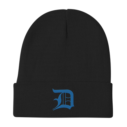 Detroit 'Old English D' Winter Beanie (Azure)